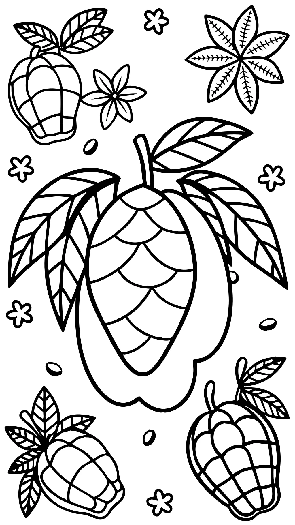 mango coloring pages